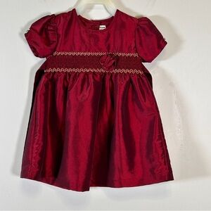 Vintage George Toddler Girls Red Dress Size 18 Months Christmas Pictures Party